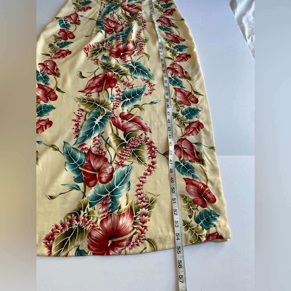YOUNG HAWAII Sears Cream Tropical Maxi Dress with Red & Teal Floral Print - Picture 10 of 16
